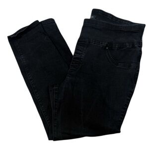 Lee Plus Classic Slim Fit Skinny Leg Mid Rise Sculpting Black Pull-On Jeans 18W